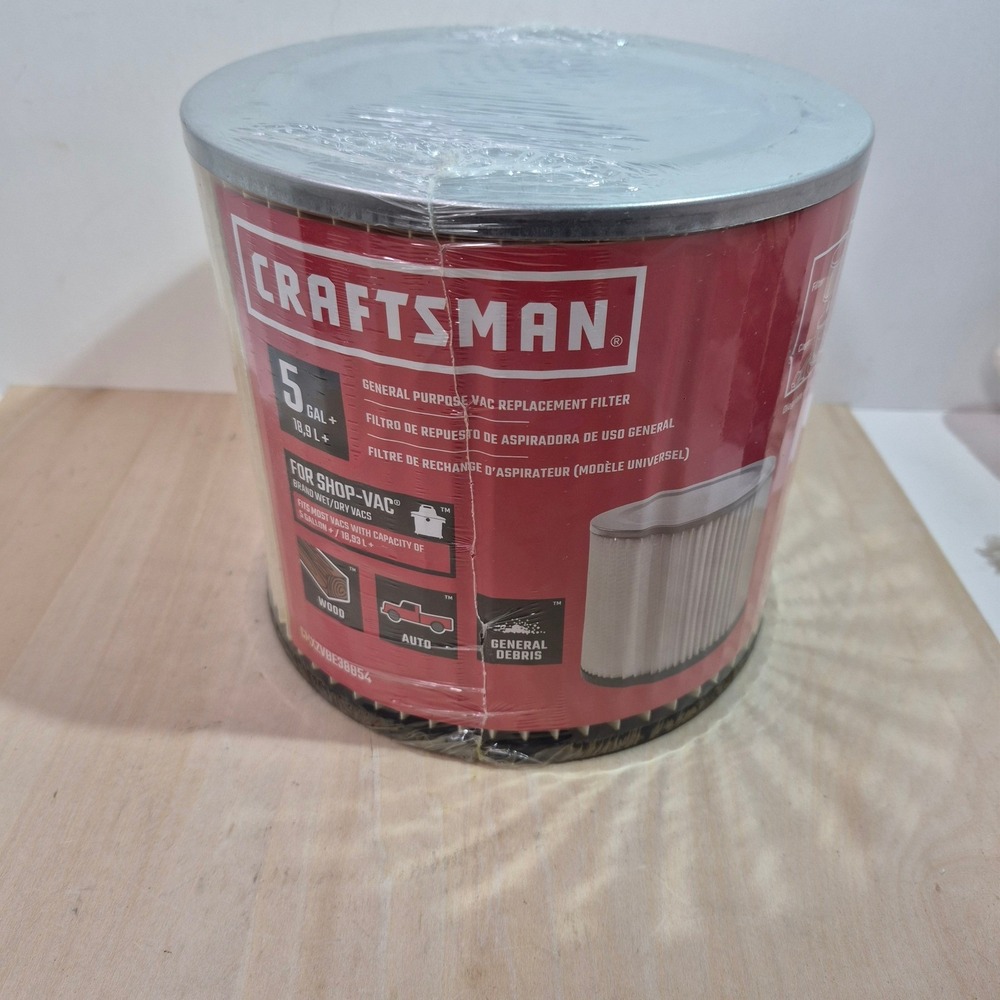 Craftsman General Purpose Vac Replacement‎ Filter 5 Gal+ for Shop-Vac Wet/Dry